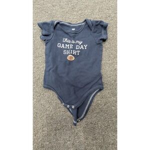 HB Baby Navy Game Day Shirt Football Bodysuit Short Sleeve‎ 6-9 Months
